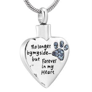 Pet Memorial Remembrance & Keepsake Urn Necklace for Ashes